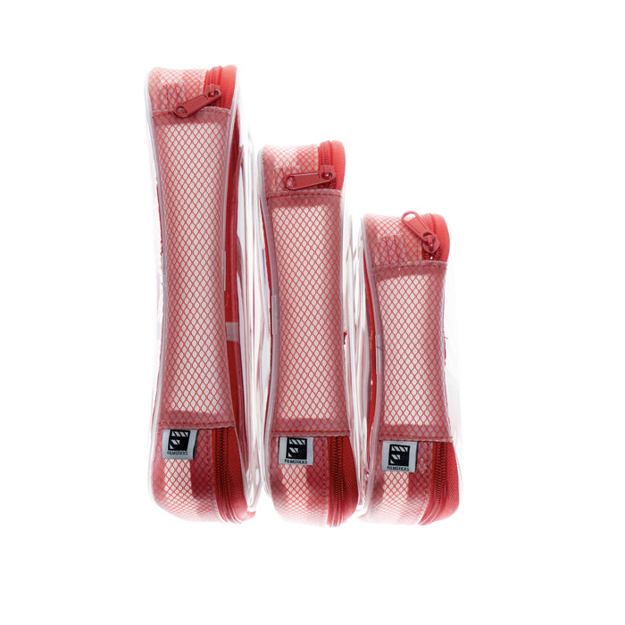 Filmsticks Set of Small, Medium and Large Thermoplastic Polyurethane Transparent Cases – Red